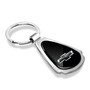 Chevrolet Black Logo Black Dome Chrome Metal Teardrop Key Chain