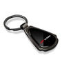 Chevrolet Corvette C8 Z06 Black Dome Gunmetal Black Metal Teardrop Key Chain