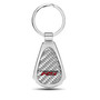 Chevrolet Camaro RS Real Silver Dome Carbon Fiber Chrome Metal Teardrop Key Chain