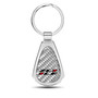 Chevrolet Camaro ZL1-1LE Real Silver Dome Carbon Fiber Chrome Metal Teardrop Key Chain