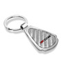 Chevrolet Corvette C7 Z06 Real Silver Dome Carbon Fiber Chrome Metal Teardrop Key Chain