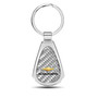 Chevrolet Suburban Real Silver Dome Carbon Fiber Chrome Metal Teardrop Key Chain