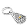 Chevrolet Suburban Real Silver Dome Carbon Fiber Chrome Metal Teardrop Key Chain