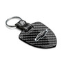 Chevrolet Black Logo Real Black Carbon Fiber Large Shield-Style Key Chain