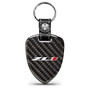 Chevrolet Camaro ZL1 Real Black Carbon Fiber Large Shield-Style Key Chain