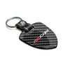 Chevrolet Corvette C7 Z06 Real Black Carbon Fiber Large Shield-Style Key Chain