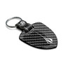 Chevrolet Corvette C8 Stingray Real Black Carbon Fiber Large Shield-Style Key Chain
