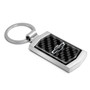 Chevrolet Black Logo Real Black Carbon Fiber Chrome Metal Case Key Chain