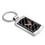 Chevrolet Corvette C8 Real Black Carbon Fiber Chrome Metal Case Key Chain