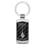 Chevrolet Corvette C8 Stingray Real Black Carbon Fiber Chrome Metal Case Key Chain