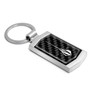 Chevrolet Corvette C8 Stingray Real Black Carbon Fiber Chrome Metal Case Key Chain
