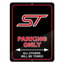Ford ST 12" x 9" Parking Only Sign in Black Glassy Aluminum