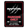 Ford F-150 Raptor Claw Marks 12" x 9" Parking Only Sign in Black Glassy Aluminum