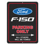 Ford F-150 12" x 9" Parking Only Sign in Carbon Fiber Look Glassy Aluminum