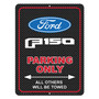 Ford F-150 2015 up 12" x 9" Parking Only Sign in Carbon Fiber Look Glassy Aluminum