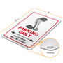 Ford Cobra 12" x 9" Parking Only Sign in White Glassy Aluminum