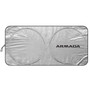 Nissan Armada Universal Fit One-Piece Easy Folding Silver Reflective Fabric Windshield Sun Shade (size: 64"x 32")