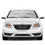 Chrysler Logo Universal Fit One-Piece Easy Folding Silver Reflective Fabric Windshield Sun Shade (size: 75.5"x 37.5")