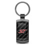 Ford ST Real Black Carbon Fiber Gunmetal Metal Case Key Chain