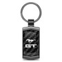 Ford Mustang GT Real Black Carbon Fiber Gunmetal Metal Case Key Chain