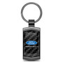 Ford Super-Duty Real Black Carbon Fiber Gunmetal Metal Case Key Chain