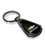 Chevrolet Traverse Black Dome Gunmetal Black Metal Teardrop Key Chain