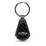 Chevrolet Black Logo Real Black Carbon Fiber Gunmetal Black Teardrop Key Chain