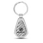 Buick Real Silver Dome Carbon Fiber Chrome Metal Teardrop Key Chain