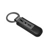 Cadillac XT5 Black Chrome Metal Plate Black PU Leather Key Chain