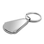 Cadillac Logo Real Silver Dome Carbon Fiber Chrome Metal Teardrop Key Chain