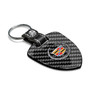 Cadillac Logo Real Black Carbon Fiber Large Shield-Style Key Chain