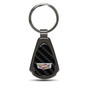 Cadillac Crest Logo Real Black Carbon Fiber Gunmetal Black Teardrop Key Chain