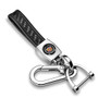 Cadillac Logo Real Black Carbon Fiber Strap Chrome Finish Hook Key Chain