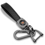 Cadillac Logo Real Black Carbon Fiber Strap Gunmetal Black Hook Key Chain