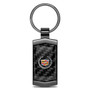 Cadillac Logo Real Black Carbon Fiber Gunmetal Black Case Key Chain