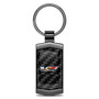 Cadillac V Logo Real Black Carbon Fiber Gunmetal Black Case Key Chain