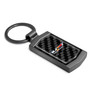 Cadillac V Logo Real Black Carbon Fiber Gunmetal Black Case Key Chain