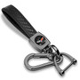 Chevrolet Corvette C6 Real Black Carbon Fiber Strap Gunmetal Black Hook Key Chain