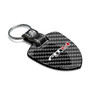 GMC AT4 Real Black Carbon Fiber Large Shield-Style Key Chain
