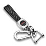 GMC Denali Real Black Carbon Fiber Strap Chrome Finish Hook Key Chain