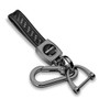 GMC Real Black Carbon Fiber Strap Gunmetal Black Hook Key Chain