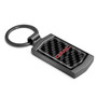 GMC in Red Real Black Carbon Fiber Gunmetal Black Case Key Chain