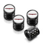 Jeep Trailhawk in White on Real Carbon Fiber Barrel Black Aluminum Tire Valve Stem Caps