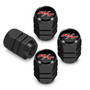 Dodge R/T Logo in Black on Black Hexagon Shape Aluminum Tire Valve Stem Caps