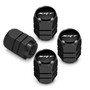 Dodge SRT Logo in Black on Black Hexagon Shape Aluminum Tire Valve Stem Caps