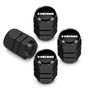 HEMI Logo in Black on Black Hexagon Shape Aluminum Tire Valve Stem Caps