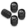 Chevrolet Impala Logo in Black on Black Hexagon Shape Aluminum Tire Valve Stem Caps