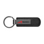 Acura A-Spec Logo Black PU Leather Strap Black Metal Bar UV Printed Logo Key Chain