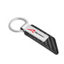 Acura A-Spec Logo Carbon Fiber Texture Strap Silver Metal Bar UV Printed Logo Key Chain