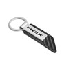 Acura RDX Carbon Fiber Texture Strap Silver Metal Bar UV Printed Logo Key Chain